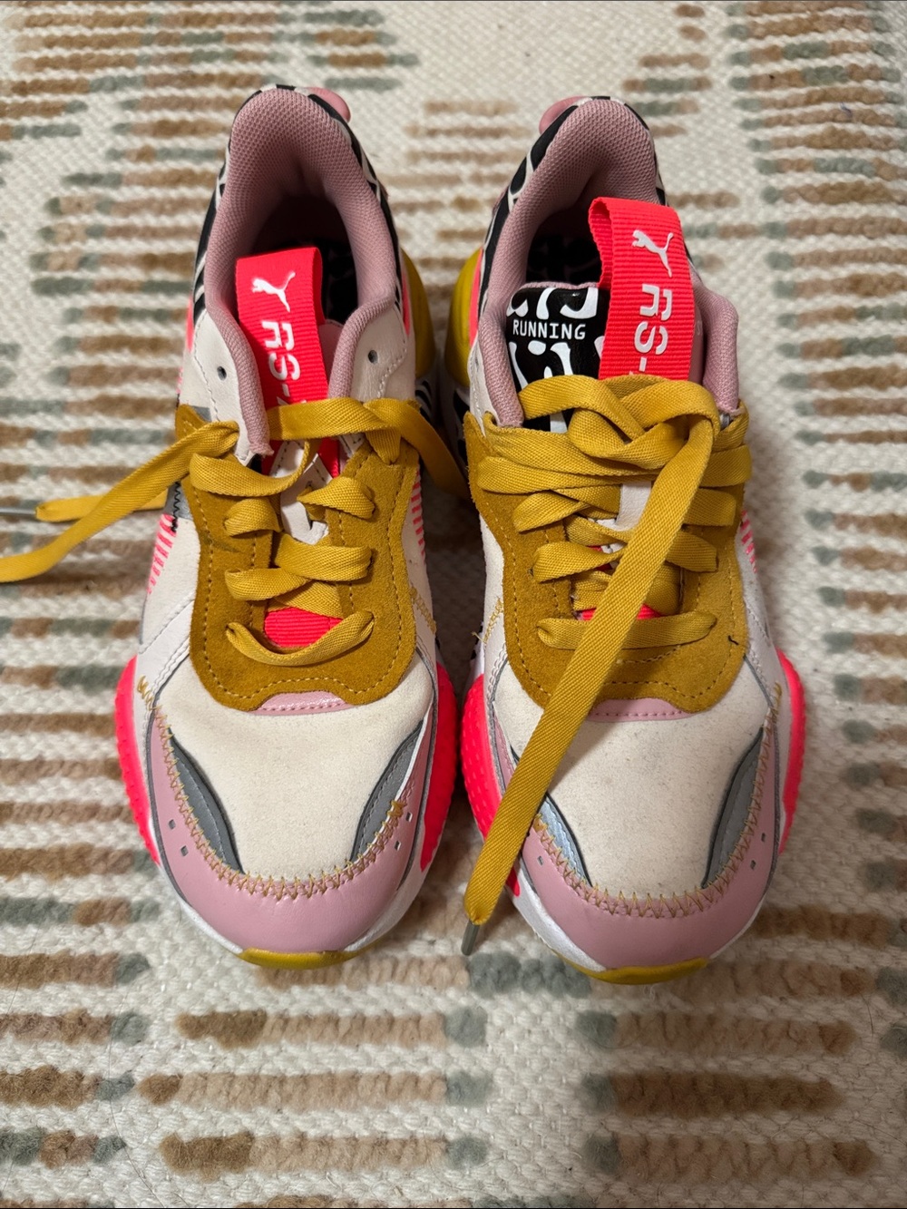 Puma Pink Multicolor Women's Sneakers with Yellow Accents - Picture 3 of 6